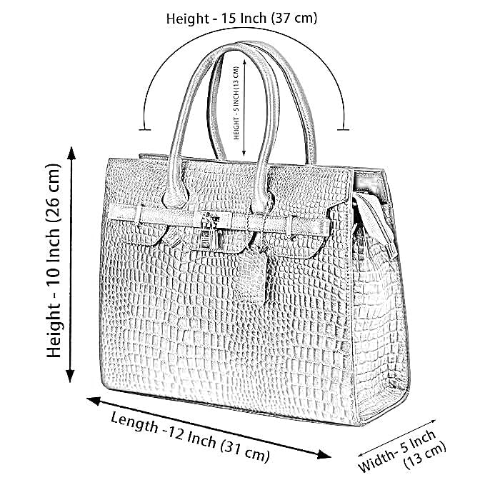 Image of RICHSIGN LEATHER ACCESSORIES Top-Handle Leather Women Handbag Shoulder Sling Ladies Purse Satchle Bags For Women Office Travel Daily Use
