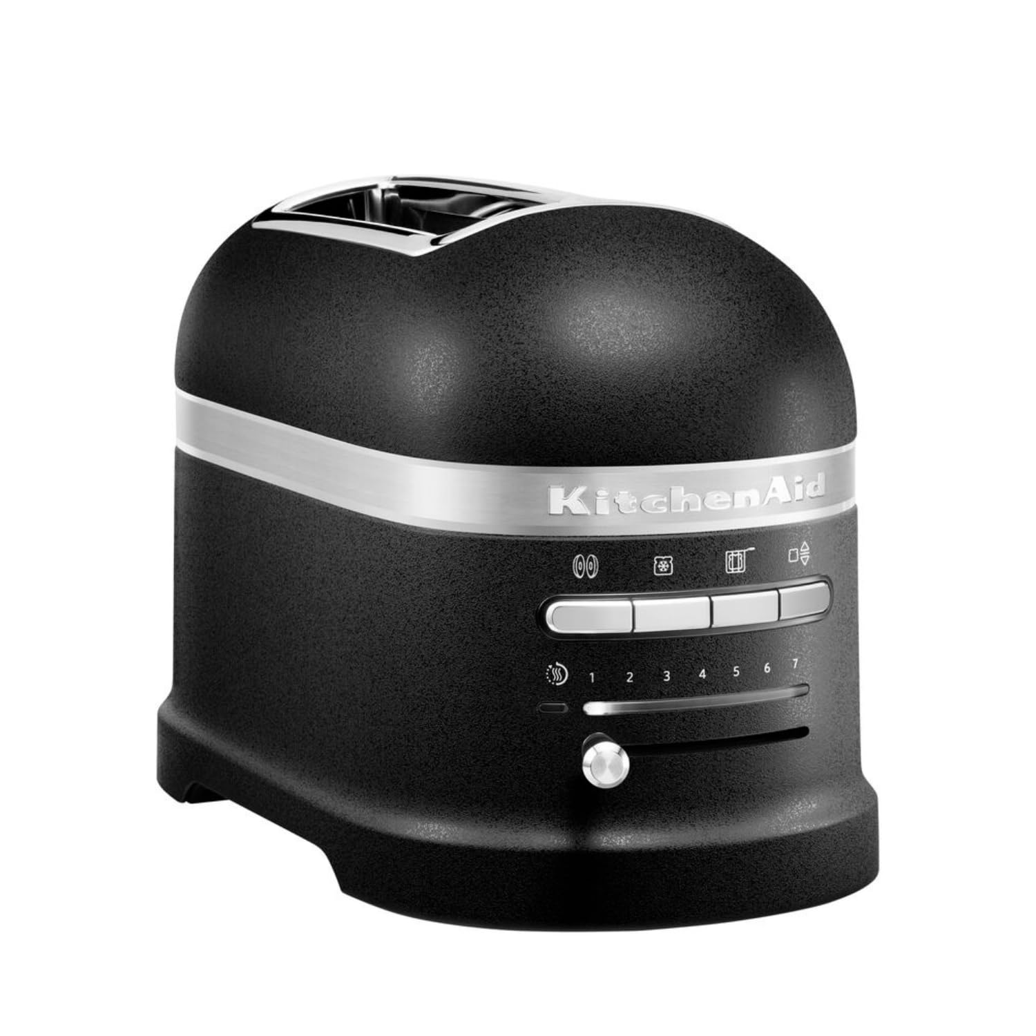KitchenAid Tostadora de Pan con Doble Ranura Ancha - Artisan - Para Diferentes Tipos de Pan - 7 Niveles de Tostado - Con Rejilla para Sándwiches - Negro