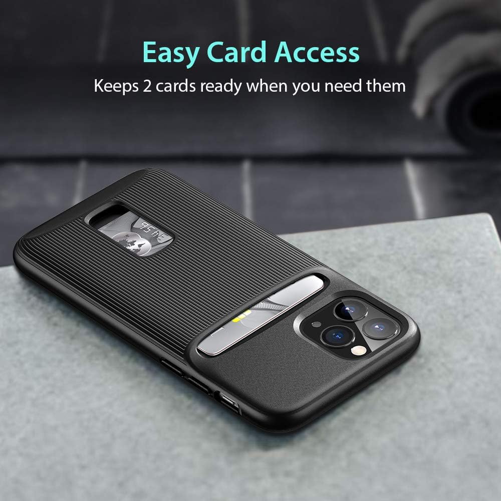 ESR Wallet Case for iPhone 11 Pro Max - Wallet Armor [Slim + Protective] Premium Credit Card Holder for iPhone 11 Pro Max - Black