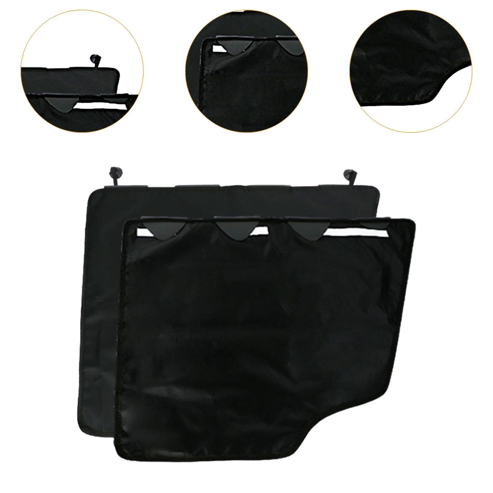 Lot de 2 de Portières de Voiture pour Chiens, Tapis Anti-Rayures pour Animaux, Lavables et Imperméables, avec Une Conception Résistante Au, Noir