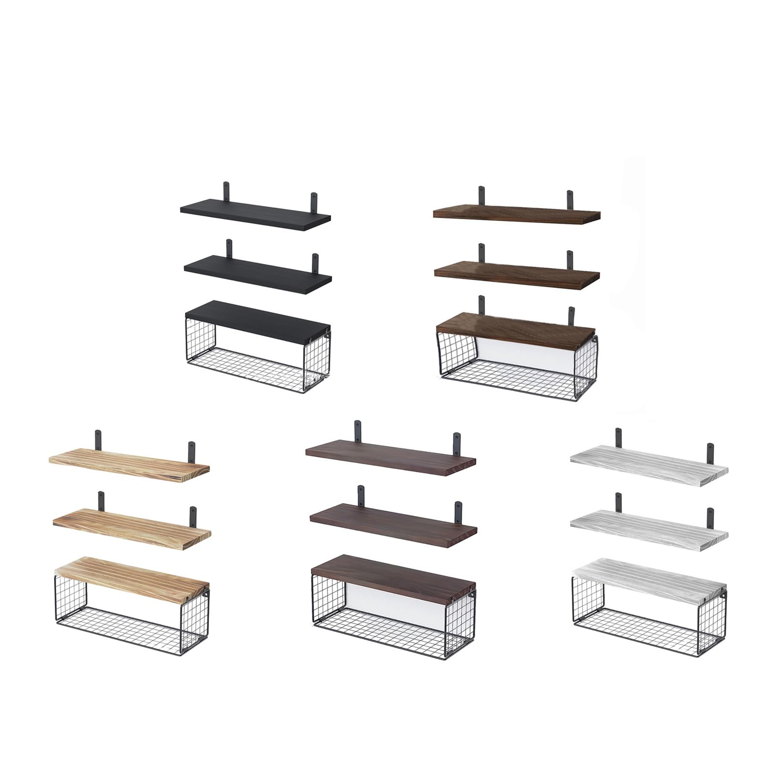Mensole galleggianti da parete per il bagno in legno robusto set di 3 mensole salvaspazio sopra WC design mensole in legno