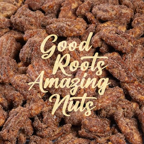 Image of Churro Praline Pecans 5 oz - Sweet Cinnamon Sugar Pecan Snack with Crunchy Coating - Gourmet Candied Pecans by La Nogalera
