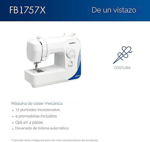 Miniatura 2 de Brother Máquina de coser mecánica FB1757X