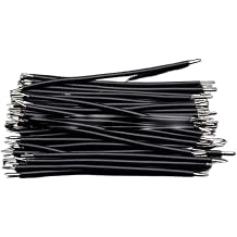 Trunking Solid 100PCS 1007 24AWG Tin Conductor Wires Tin Plated Breadboard Solder Cable 24AWG 5cm Fly Jumper Connector Wire Cable Connector Loom Color Black, Size 24 AWG