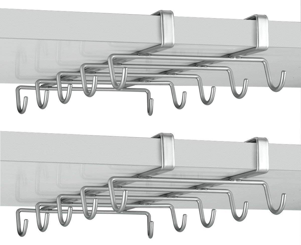 SAMPLUS MALL (LABEL) Multifunction Under Shelf Coffee Mug Cup Holder Kitchen Utensil Storage