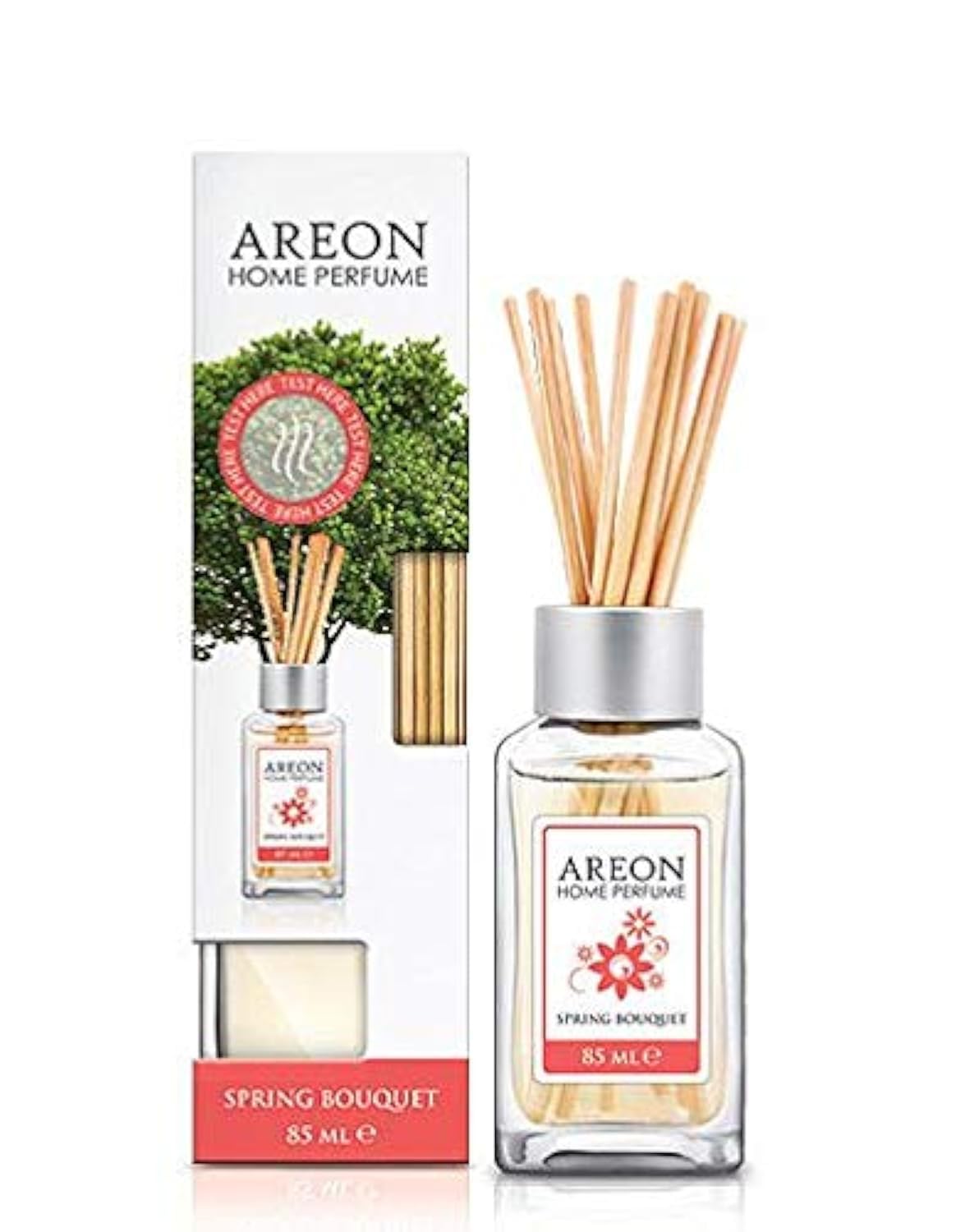 Areon Home Luxury Perfume Reed Diffuser Spring Bouquet + 10 Rattan Reeds 85ml