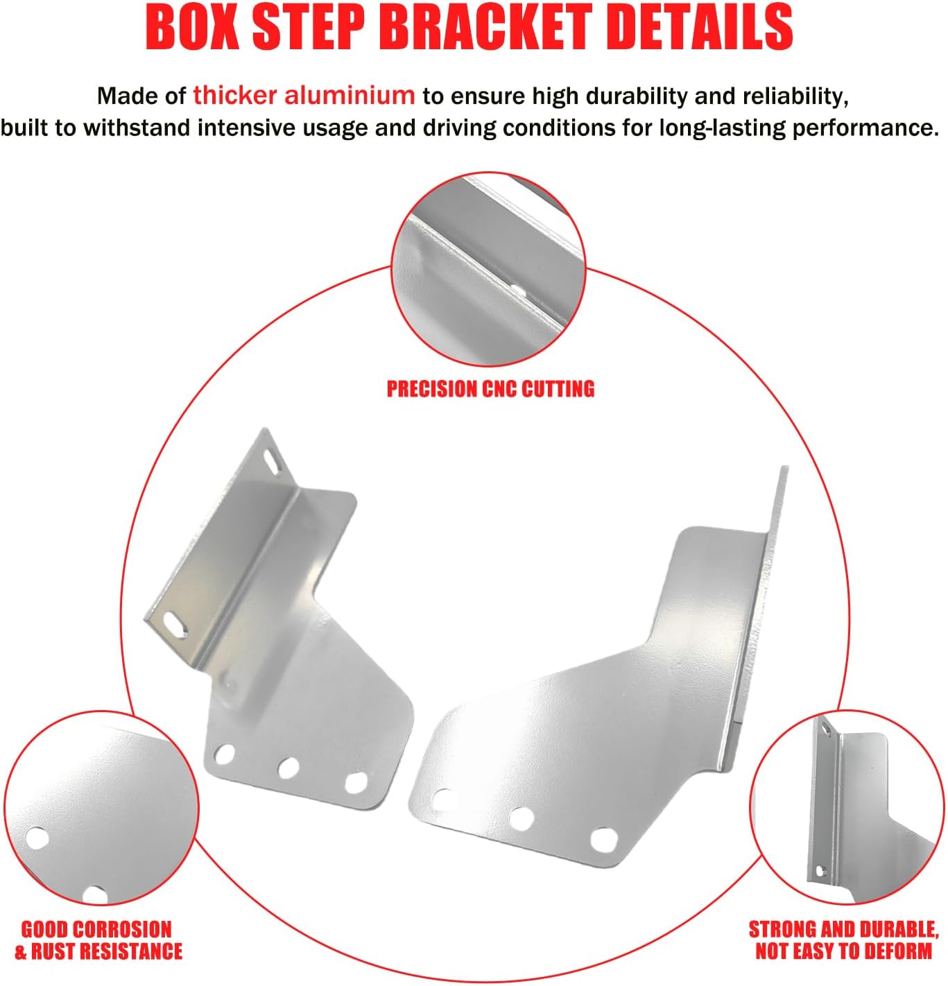 Box Step Brackets for Peterbilt 388 389 384 386 367 2011 2012 2013 2014 2015 2016 2017, Lower Step Brackets Replacement for OEM Part # M85-6190 M856190 M85-6190R M856190R