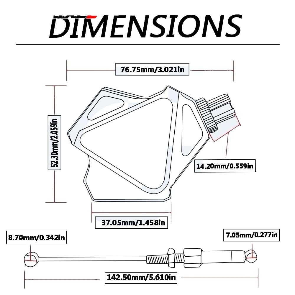 pour K&awasaki KDX125 KDX 125 1986-1999 1987 1988 1989 1990 1991 Moto en Aluminium Facile À Tirer Système De Levier d'embrayage Dirt Pit Bike Décoration
