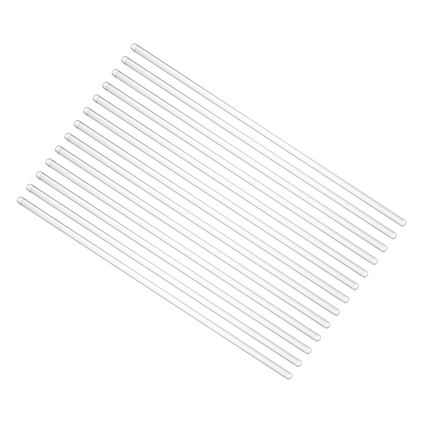 PATIKIL Varilla De Borosilicato, Varillas Para Revolver De 11.81 Pulgadas Y 8 Mm De Diámetro, Cucharas Para Mezclar Café Y Cócteles, Varillas Para Mezclar Para Laboratorio, 12 Piezas