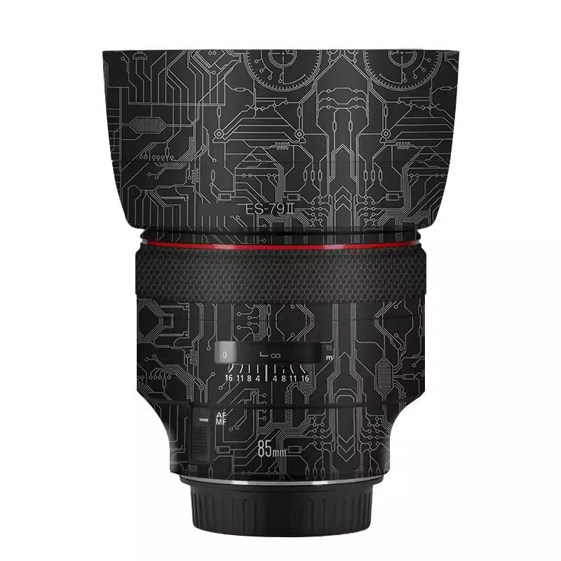 Funda protectora adhesiva para lente Canon EF 85mm f/1.2 L II - Color Circuit Titanium miniatura 1
