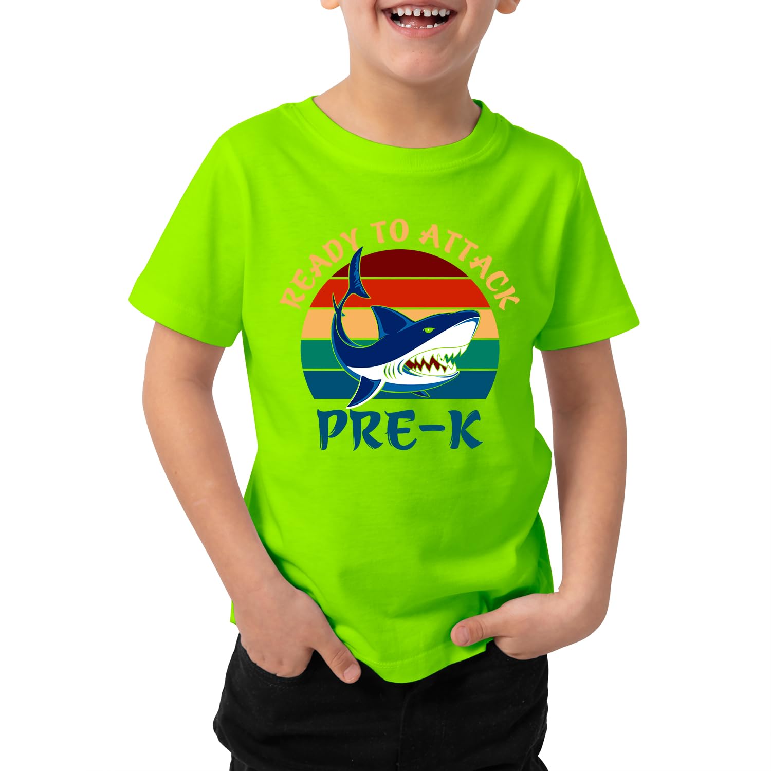 Caseria Kid's Cotton Graphic Printed Half Sleeve T-Shirt - Ready Attack Pre-K-image-31