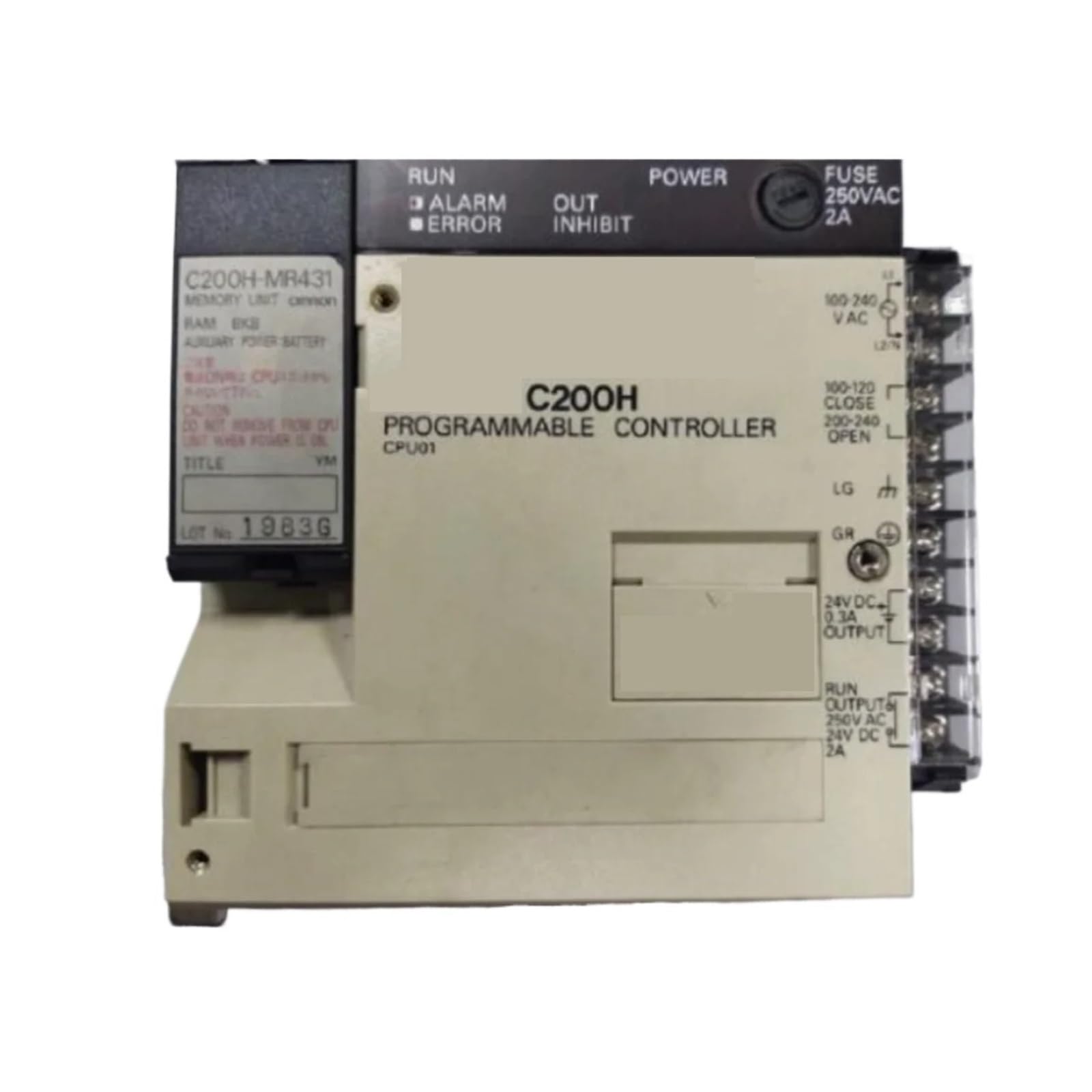 Automate programmable C200H-CPU21-E CPU pour rechange et maintenance CPU01