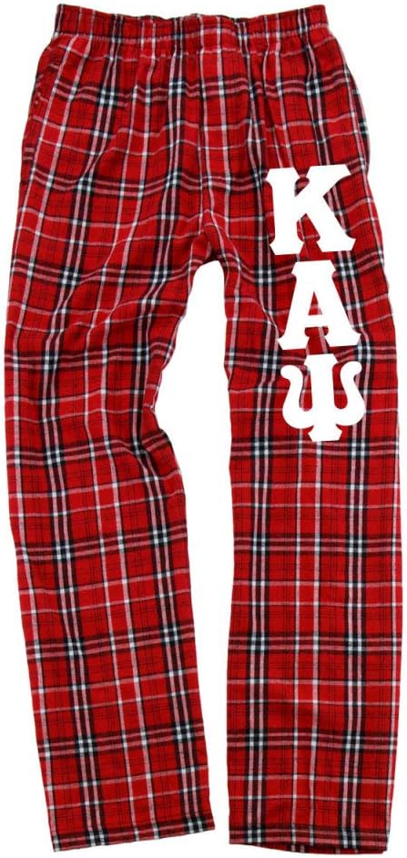 Greekgear Kappa Alpha Psi Pajamas - Red Flannel Unisex Pajama Bottoms