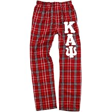 Greekgear Kappa Alpha Psi Pajamas - Red Flannel Unisex Pajama Bottoms