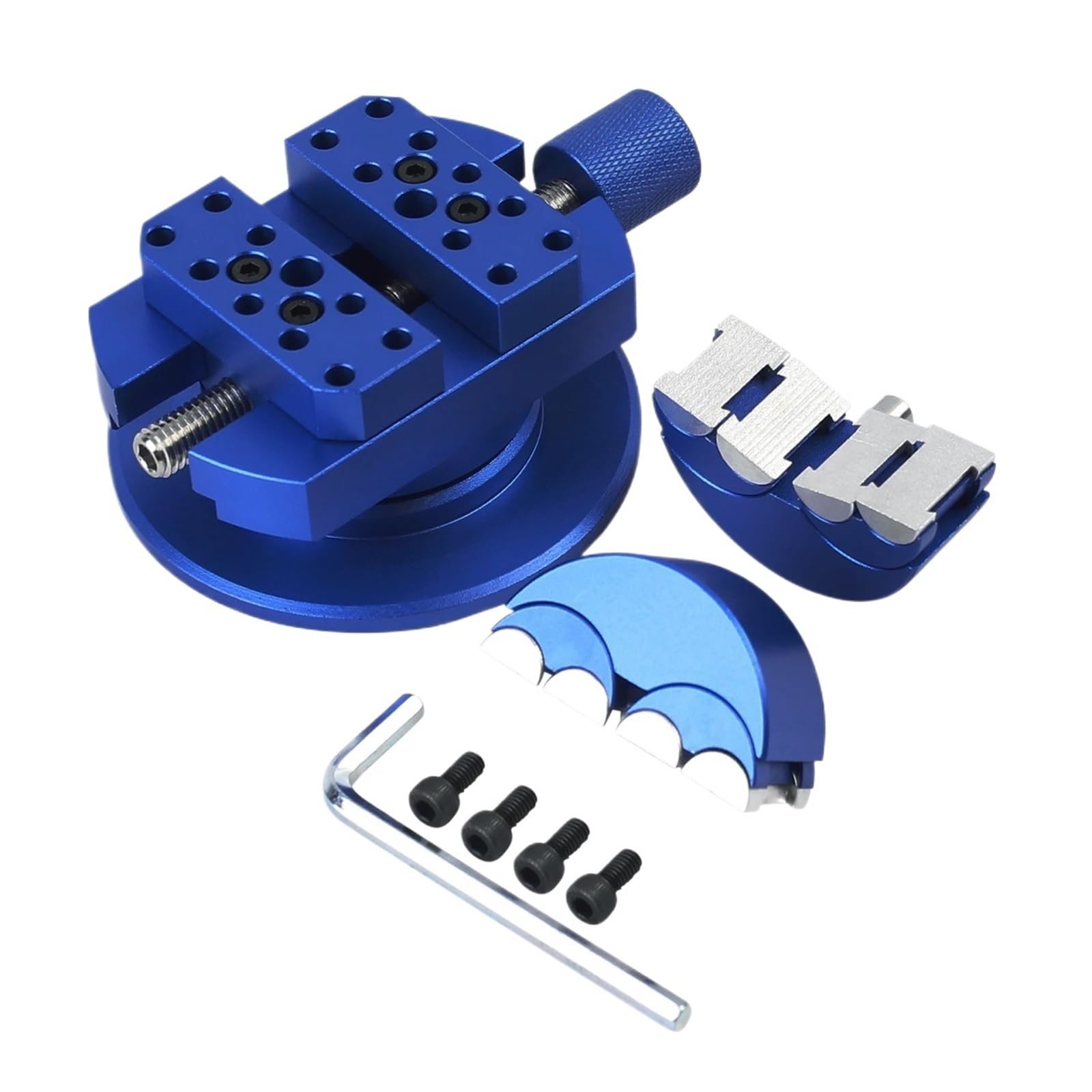Qlyueui Blue 1Pc Heteromorphic Jaws Table Vise 360° Rotate Bench Vice Clamp