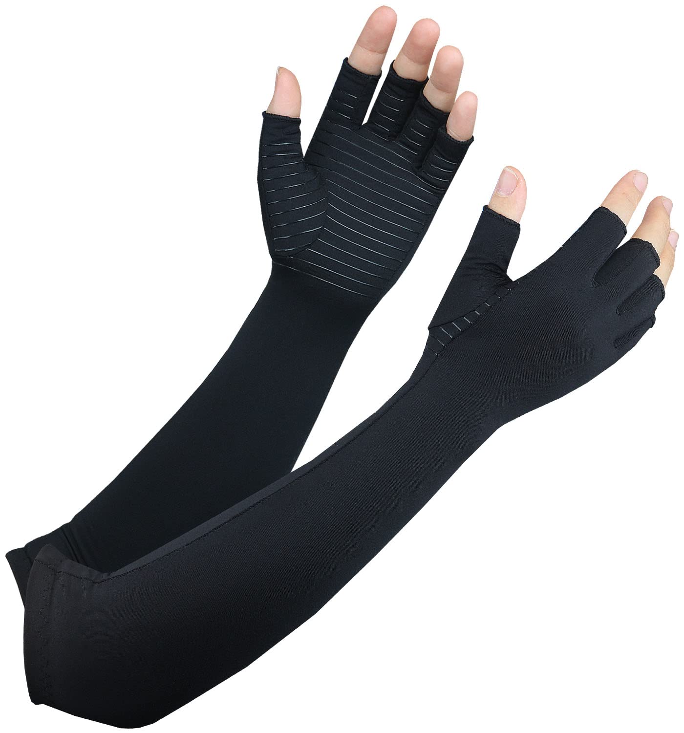 Copper Long Arthritis Gloves,Long Wrist Compression Arm Sleeve Carpal