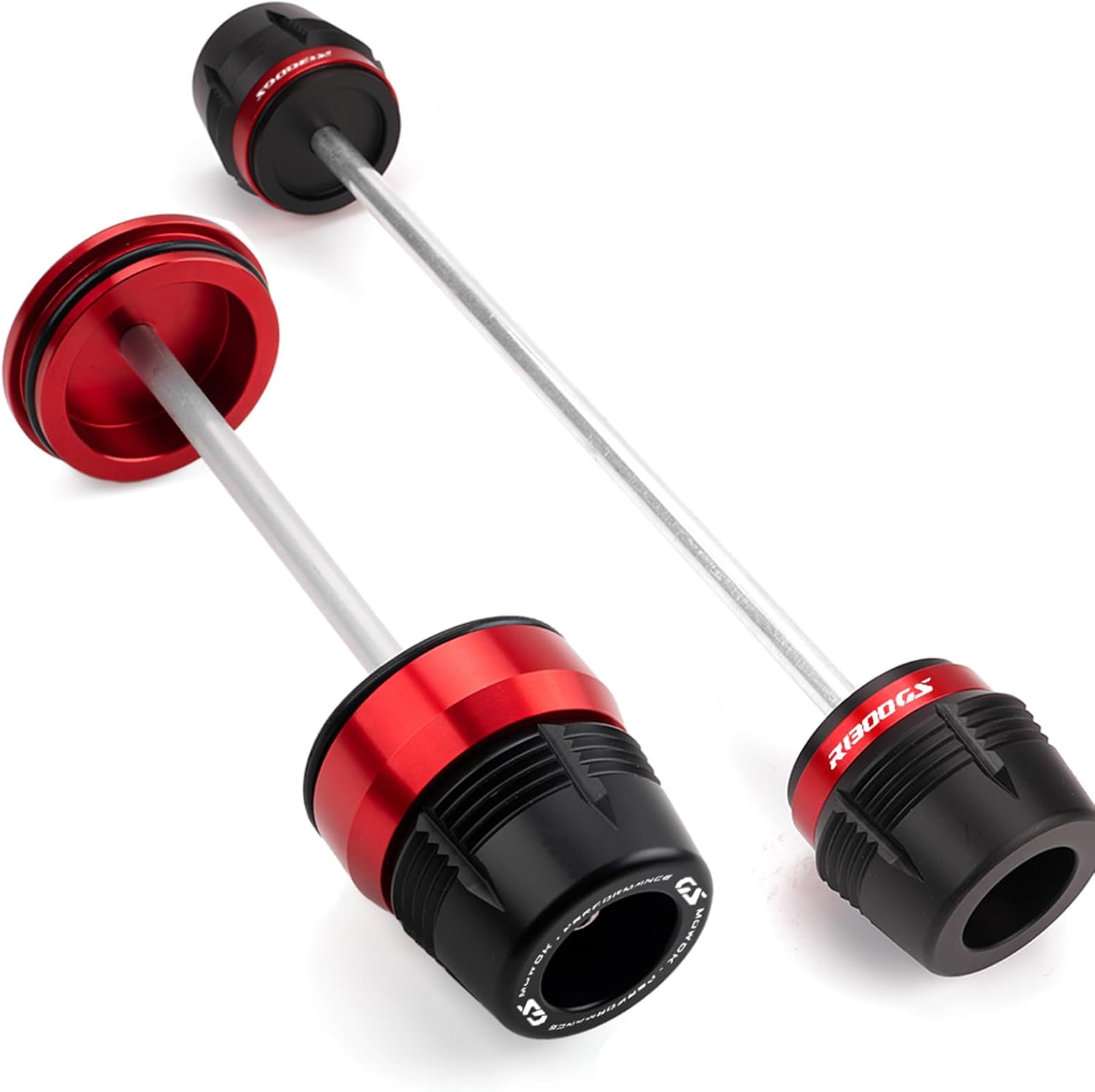 Compatible with R1300GS ADVENTURE R 1300GS ADV 2024 2025 Motorcycle Front Rear Wheel Fork Slider Axle Crash Protector (Black)