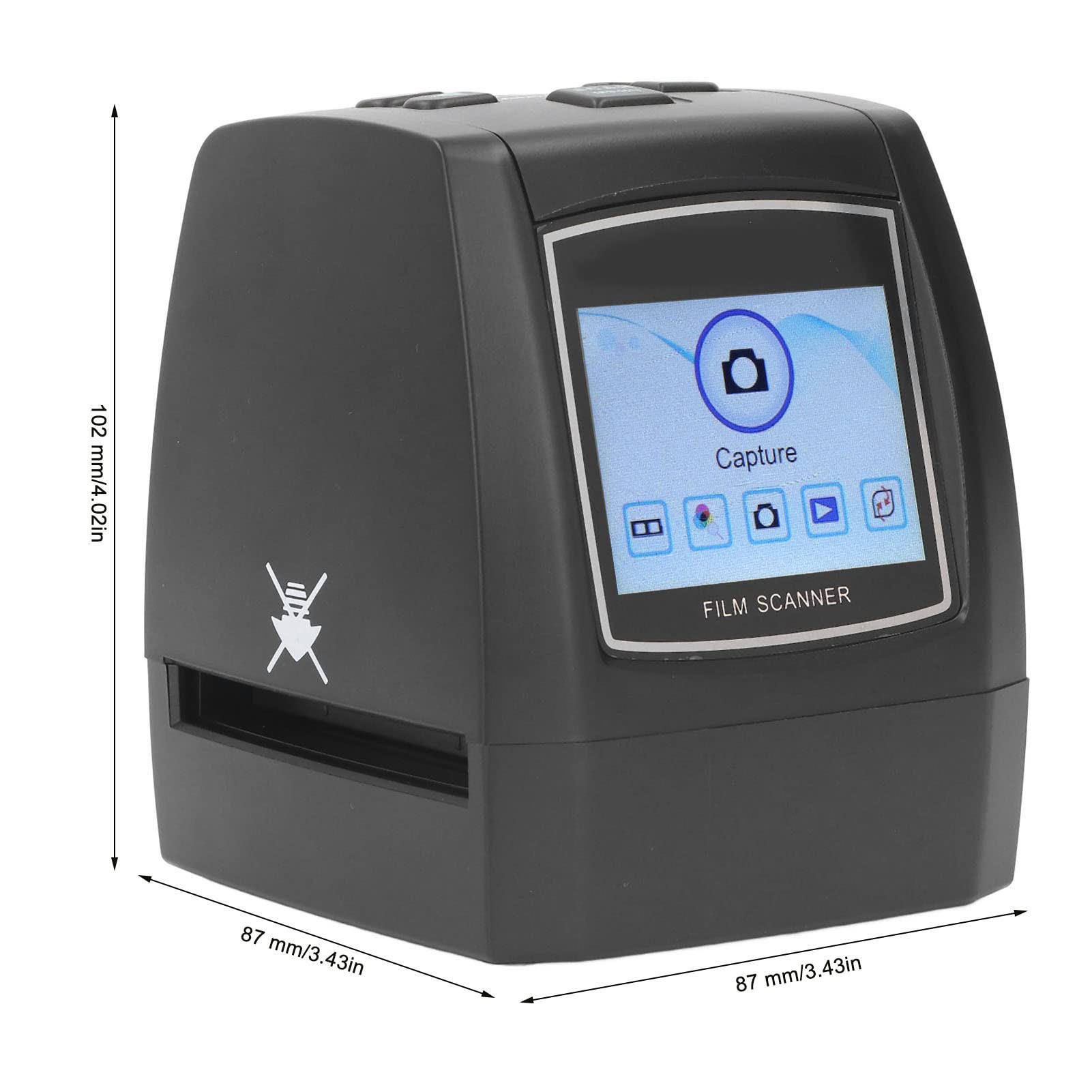 Fockety Scanner per pellicole Negative, USB2.0 22MP Display TFT a Colori da 2,4 Pollici Scanner per pellicole digitali USB 5V1A Scanner per Diapositive per studi fotografici Istituti di Ricerca TV