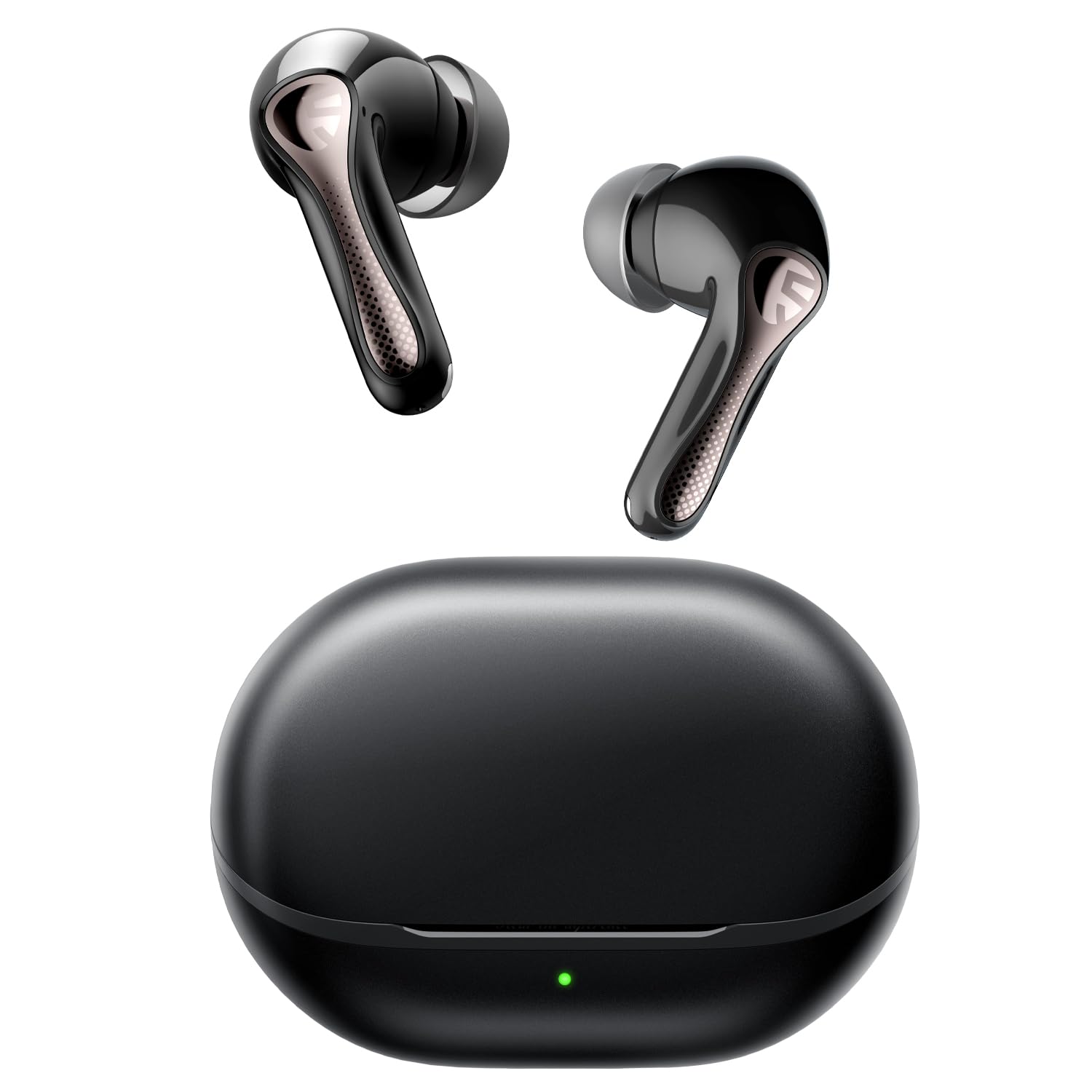 SOUNDPEATS Air5 Pro Bezprzewodowe Słuchawki Douszne z Adaptacyjnym Hybrydowym Tłumieniem Hałasu, Bluetooth 5.4, Hi-Res Audio z aptX Lossless i LDAC, 6 Mikrofony, 37H Czasu Odtwarzania Czarny