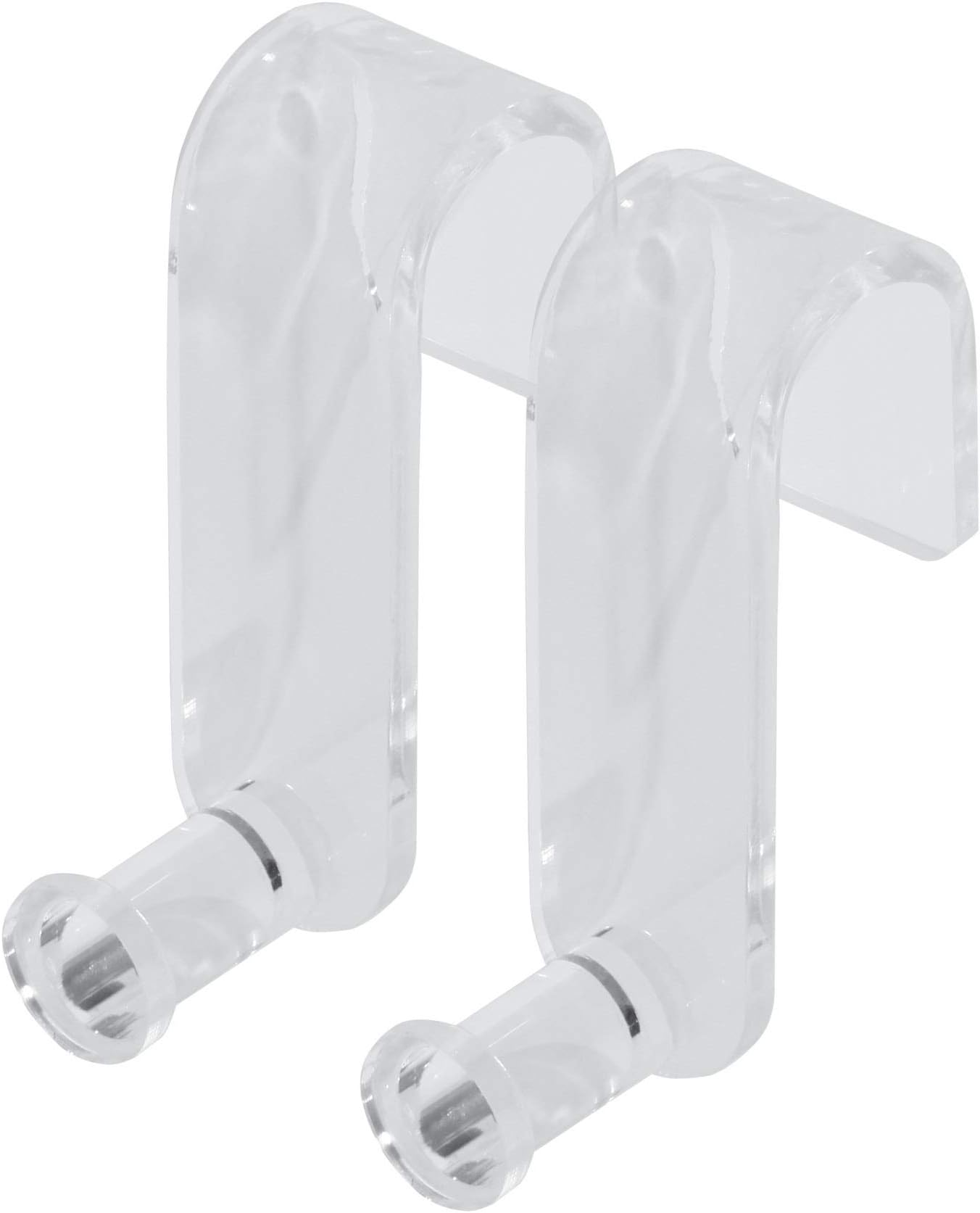 SigelMU162 FliPiecehart Hooks, Transparent, Acrylic, 2 Pieces