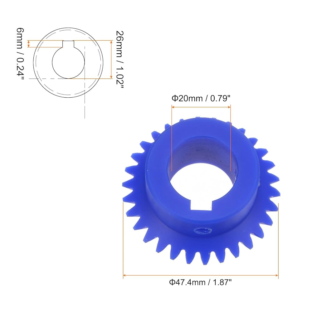 Amazon.co.jp: uxcell テーパベベルギヤ 1.5モジュラス 30歯 20