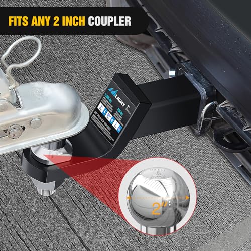Image of Nilight 2 inch Chrome Trailer Hitch Ball | 3,500 lbs, 3 /4 inch x 1-3 /4 inch Shank Universal fit Trailer Hitch Ball Custom Engineered for Heavy Duty Towing
