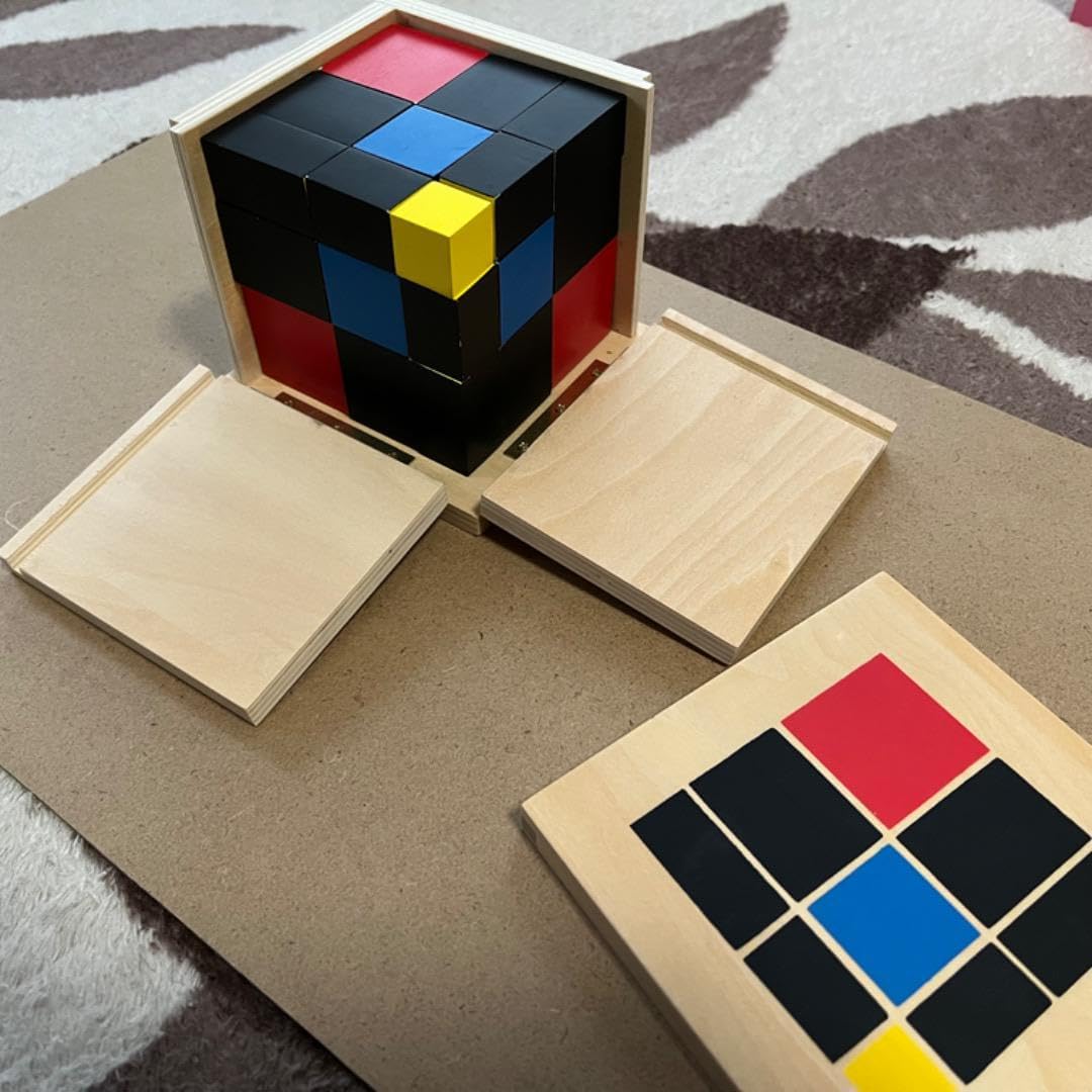 モンテッソーリ教育】 三項式の立方 図形 計算 教具 知育玩具