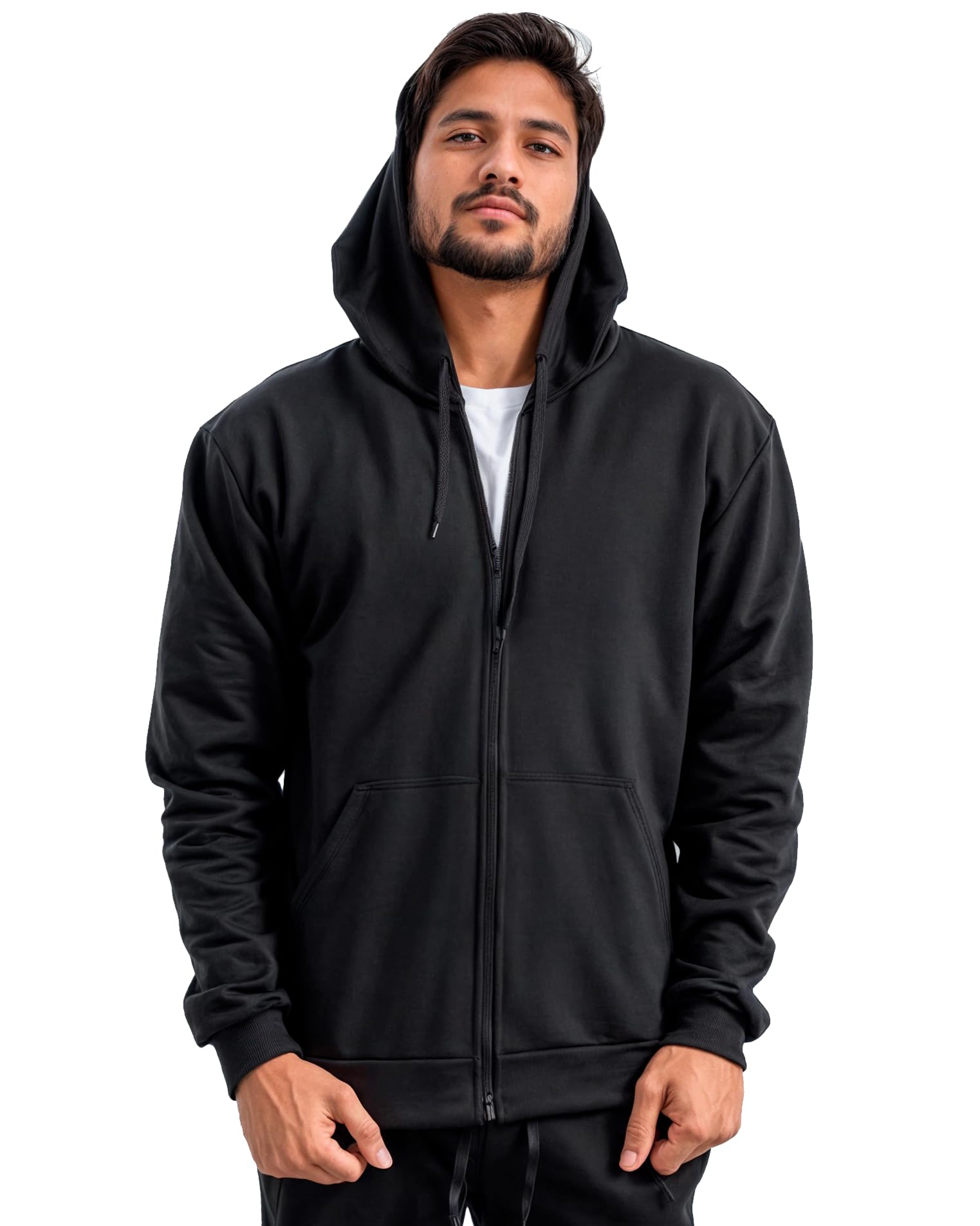 Genérico Moletom com Zíper Blusa de Frio Com Capuz Casaco Flanela...