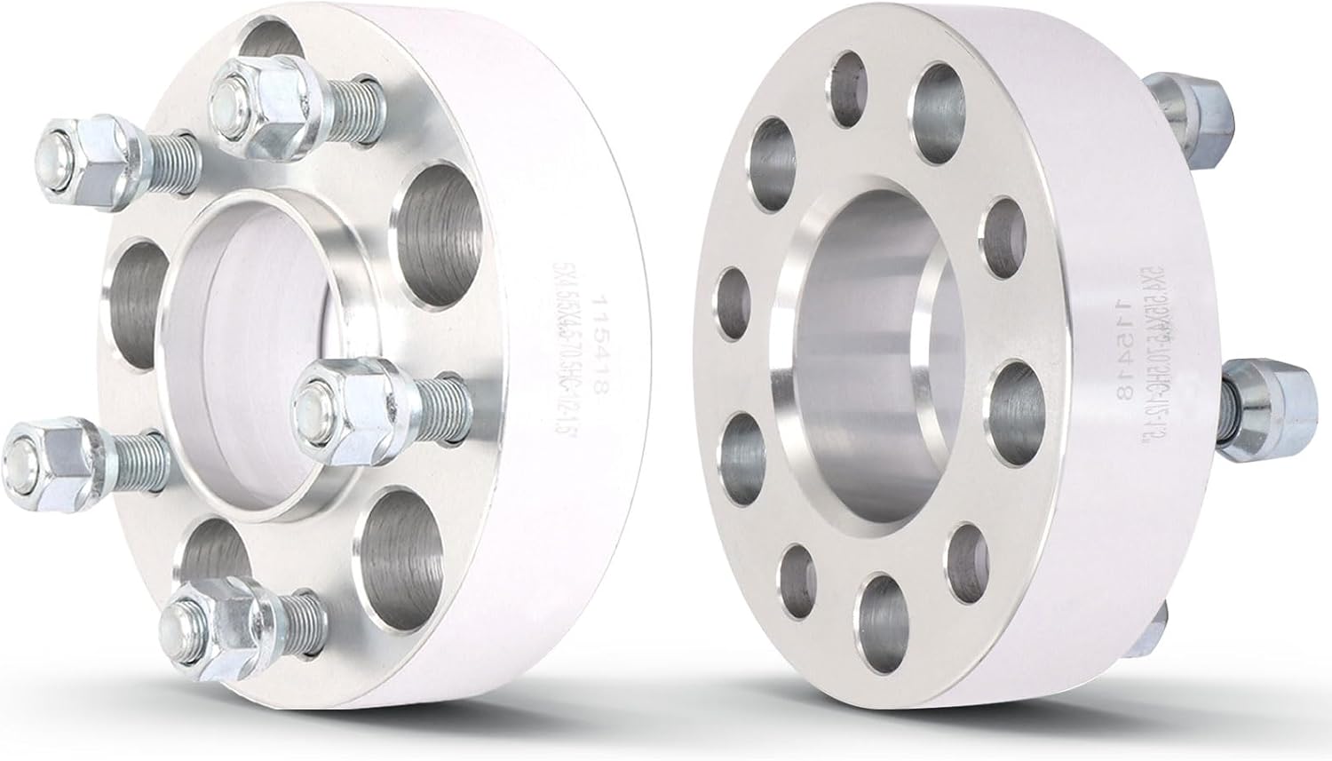 OCPTY 5x4.5 to 5x4.5 Wheel Spacers for Aviator for B2500 for B3000 for B4000 for Crown Victoria for Edge 1.5 inch 1/2 Studs 70.5mm Hub Bore Forged Hub Centric Wheel Spacers 5 lug 2PCS