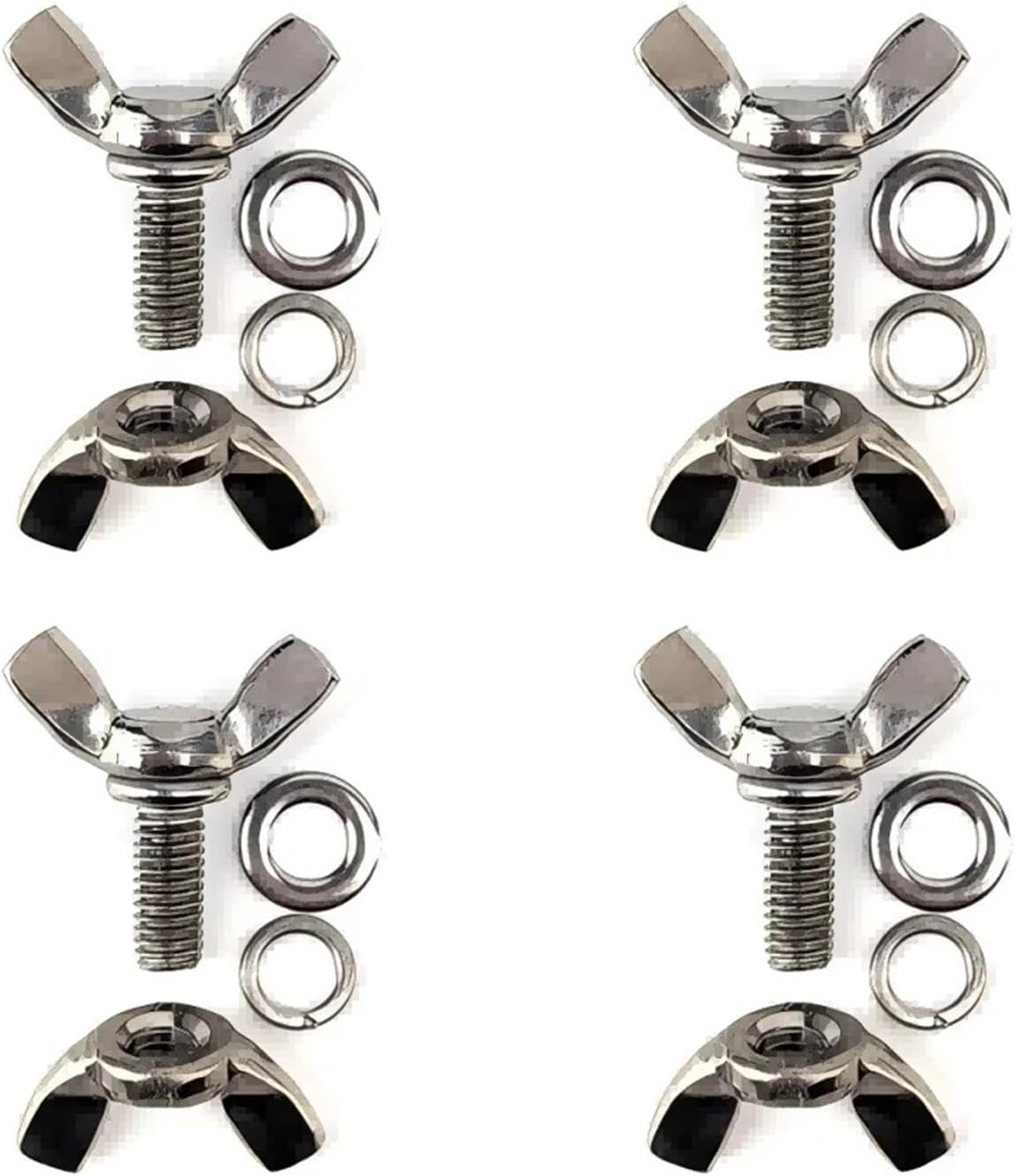 M6 x 14mm - Stainless Wing Nut and Wing Bolt (set of 4) Homebrew Beer Fittings