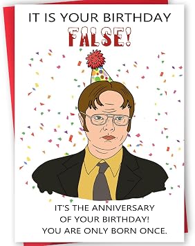 Funny Birthday Card Gifts Decorations for Women Men Friends Coworker | Birthday Celebration, Sarcastic Humor Design, Premium Cardstock, 8.0 x 5.3 Inch Card with Envelope