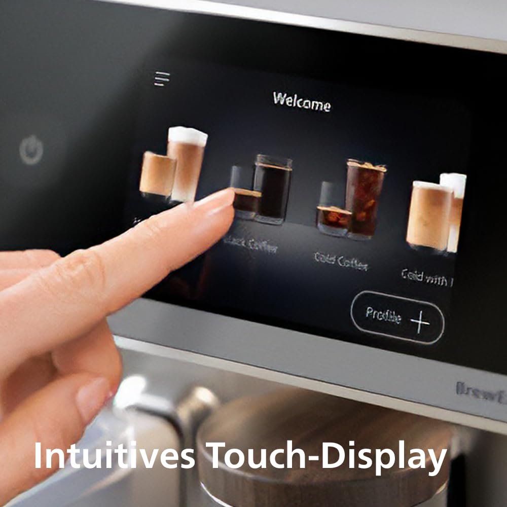 PHILIPS LatteGo Pro Aromis Kaffeevollautomat – BrewExtract Technologie, LatteGo Pro, 50+ heiße & kalte Getränke, mit einfacher Reinigung, intuitives Display und Barista-Assistent, Silber (EP8757/20)