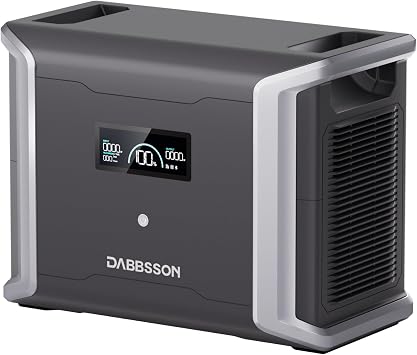 Dabbsson Portable Extra Battery DBS1700B, 1700Wh Capacity, Expand DBS1300 Portable Power Station up to 3030/4730Wh for Camping, Home Backup, Emergency, RV