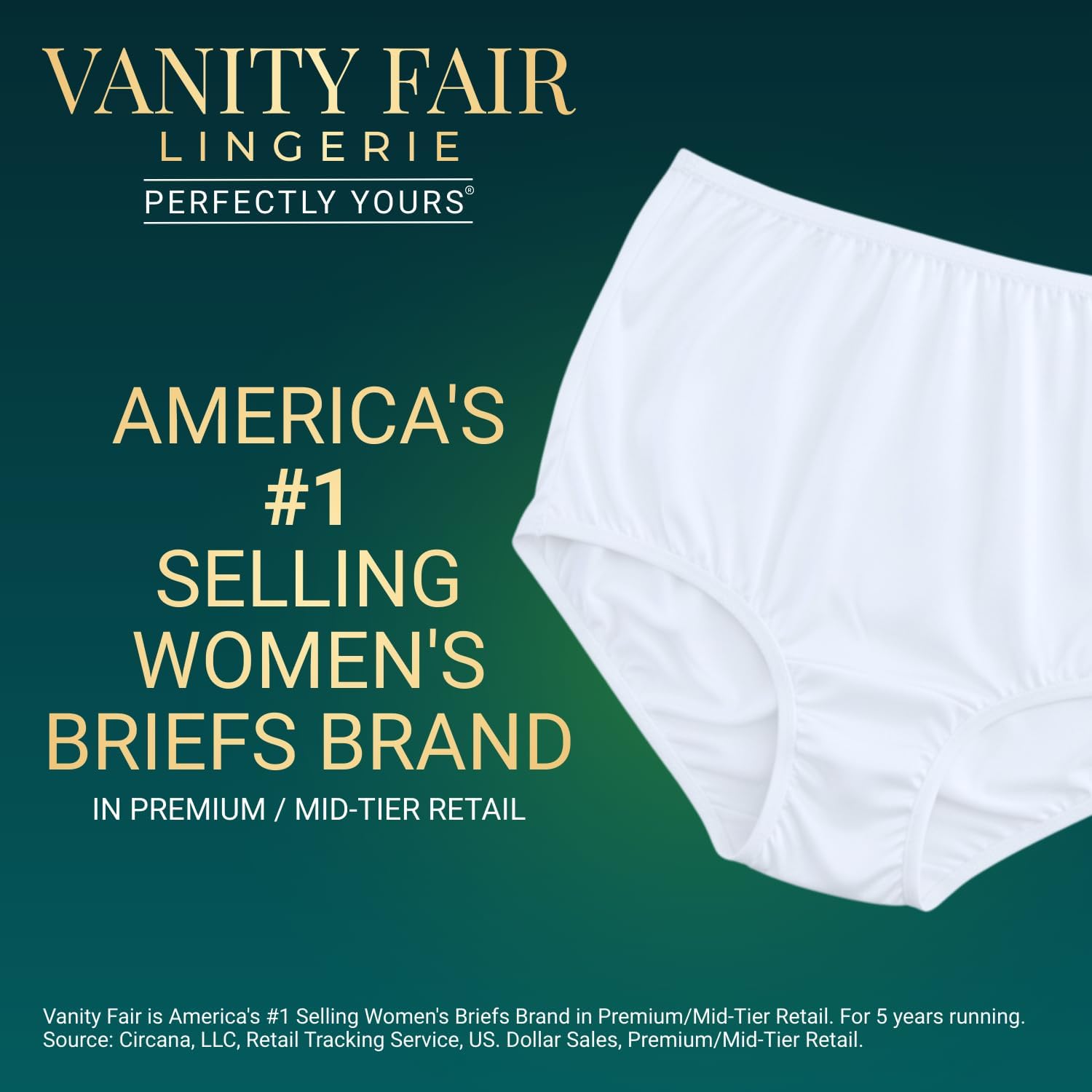 Vanity Fair womens Perfectly Yours Ravissant Tailored Nylon Brief Panty 15712 - Image 4