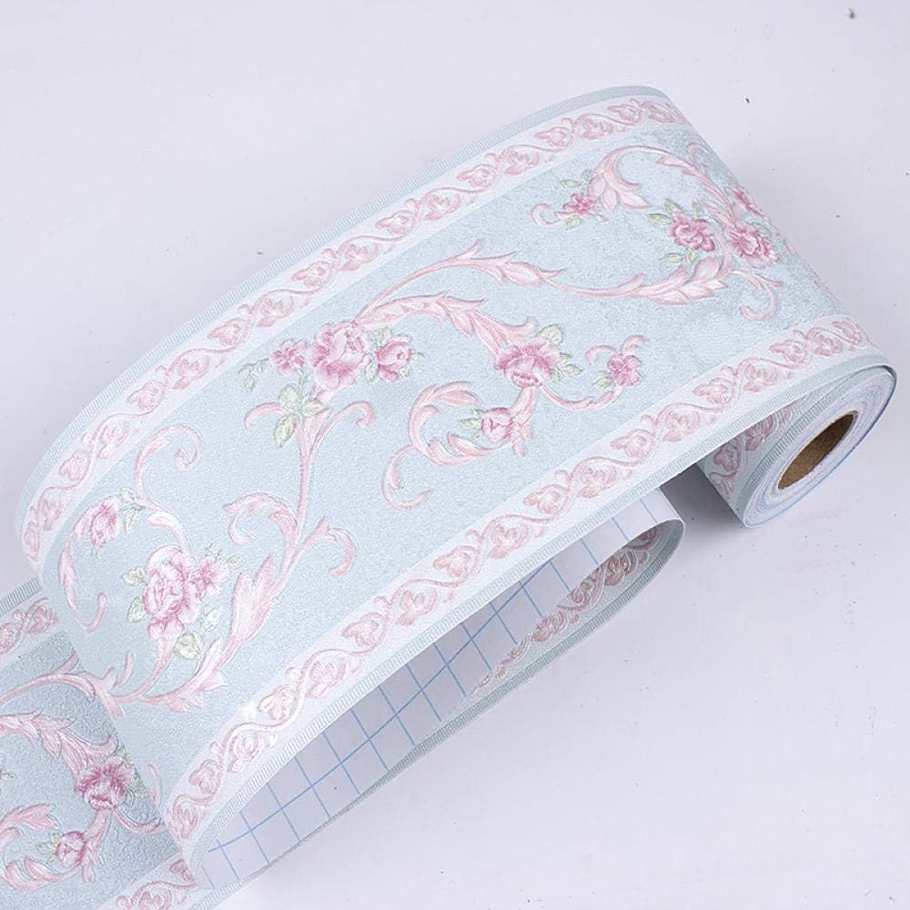 トリムボーダー 限定特価 壁紙 ブルーパストラル シール 10x500cm 防水壁紙 ウォールステッカーボーダーシート