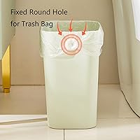 Vista 3 de Basurero rectangular pequeño, 3 unidades, 3 galones/12 litros, papelera de oficina, para dormitorio, baño, dormitorio, cocina, debajo del fregadero