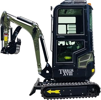 TYPHON Mini Excavator Gas Engine EPA Machine, Crawler Excavator for Construction Works, Suitable for Farms, Roads, Parks, Orchards, Gardens, Digging Trenches, Fertilizing, Weeding