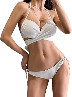 Traje de baño de dos piezas de color sólido para mujer, traje de baño push up, traje de baño para mujer, conjunto de traje de baño para ropa de playa