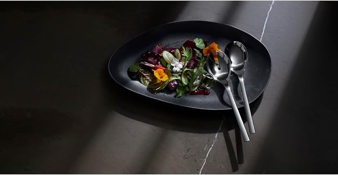 WMF Nuova Salata Servis Seti, 30 cm, Büyük Boy, Salata Çatalı ve Servis Kaşığı, Cromargan® Yüksek Kaliteli Parlak Paslanmaz Çelik, Bulaşık Makinesinde Yıkanabilir