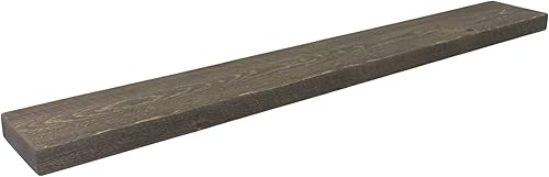 Miniatura 6 de joelsantiques - Estante rústico y contemporáneo con soportes, pino macizo, hecho a mano en Estados Unidos, 2pulgadas de grosor x 8pulgadas de