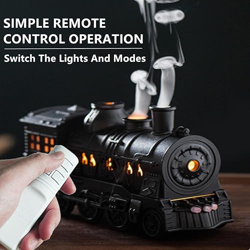 Miniatura 3 de Humidificador de tren, tomas de niebla duales, difusor de tren de 10.8 fl oz para aceites esenciales, difusor de aceite esencial de tren, con