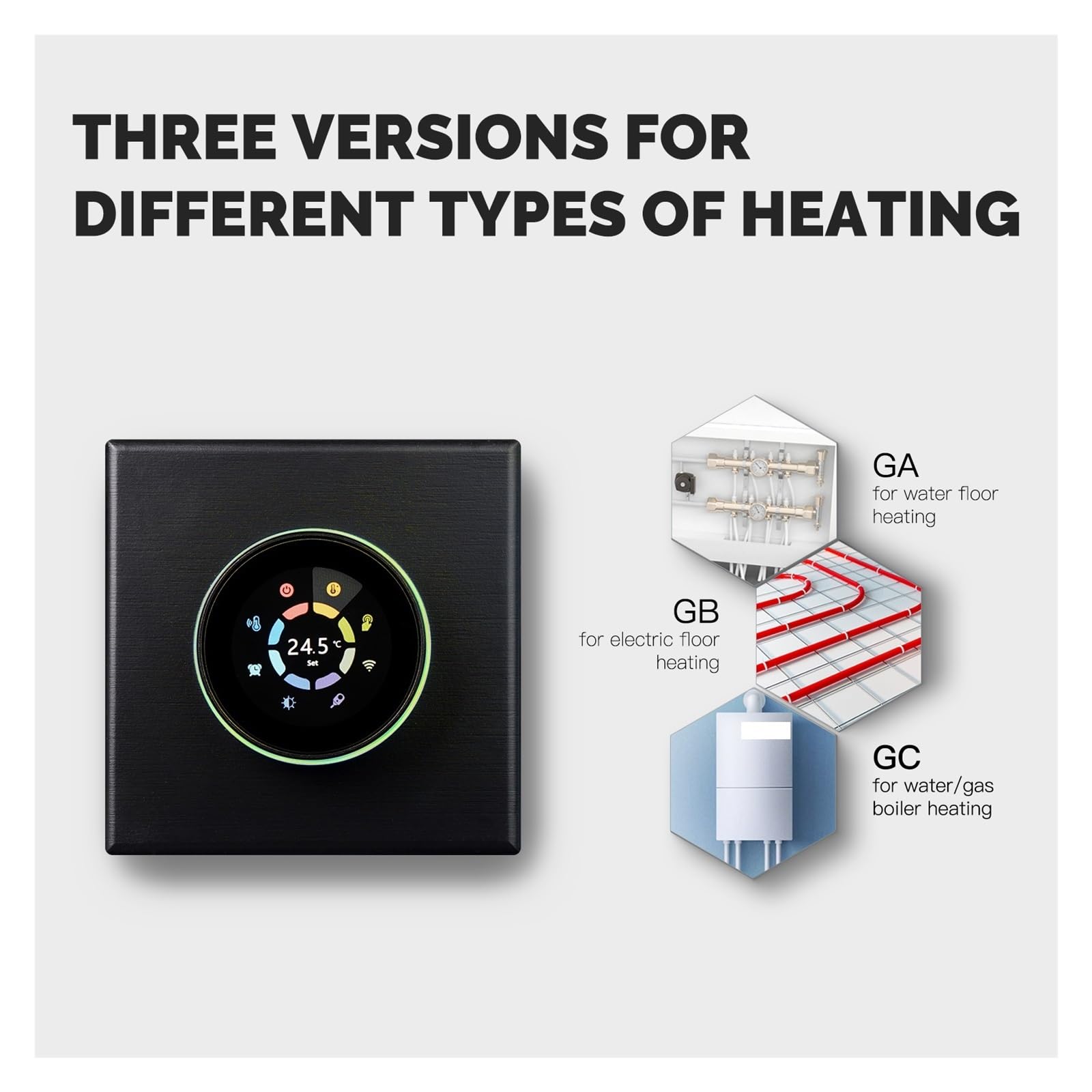 Termostato Digital, Controlador de Temperatura del termostato la Perilla calefacción hogar intelinte for Trabajos eléctrica Caldera Gas y Agua(Electric Heat)