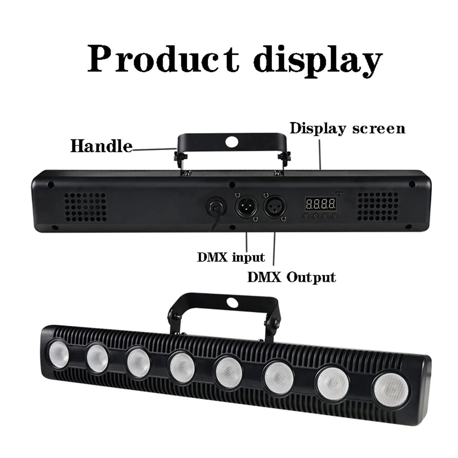 8X12W UV Suono Luci da festa Musica stroboscopica LED Luce par DJ Luci da discoteca RGBW UV DMX512 Lampada da lavaggio Stage Attrezzatura DJ Matrimonio Natale per feste, club, bar, Halloween, Natale(R