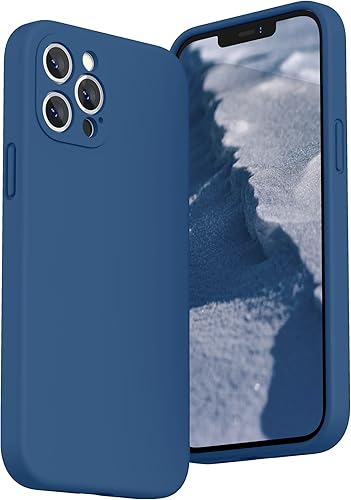 Miniatura 8 de SURPHY Funda diseñada para iPhone 12 Pro Max con protección para cámara, funda de silicona líquida con forro de microfibra, color morado lila