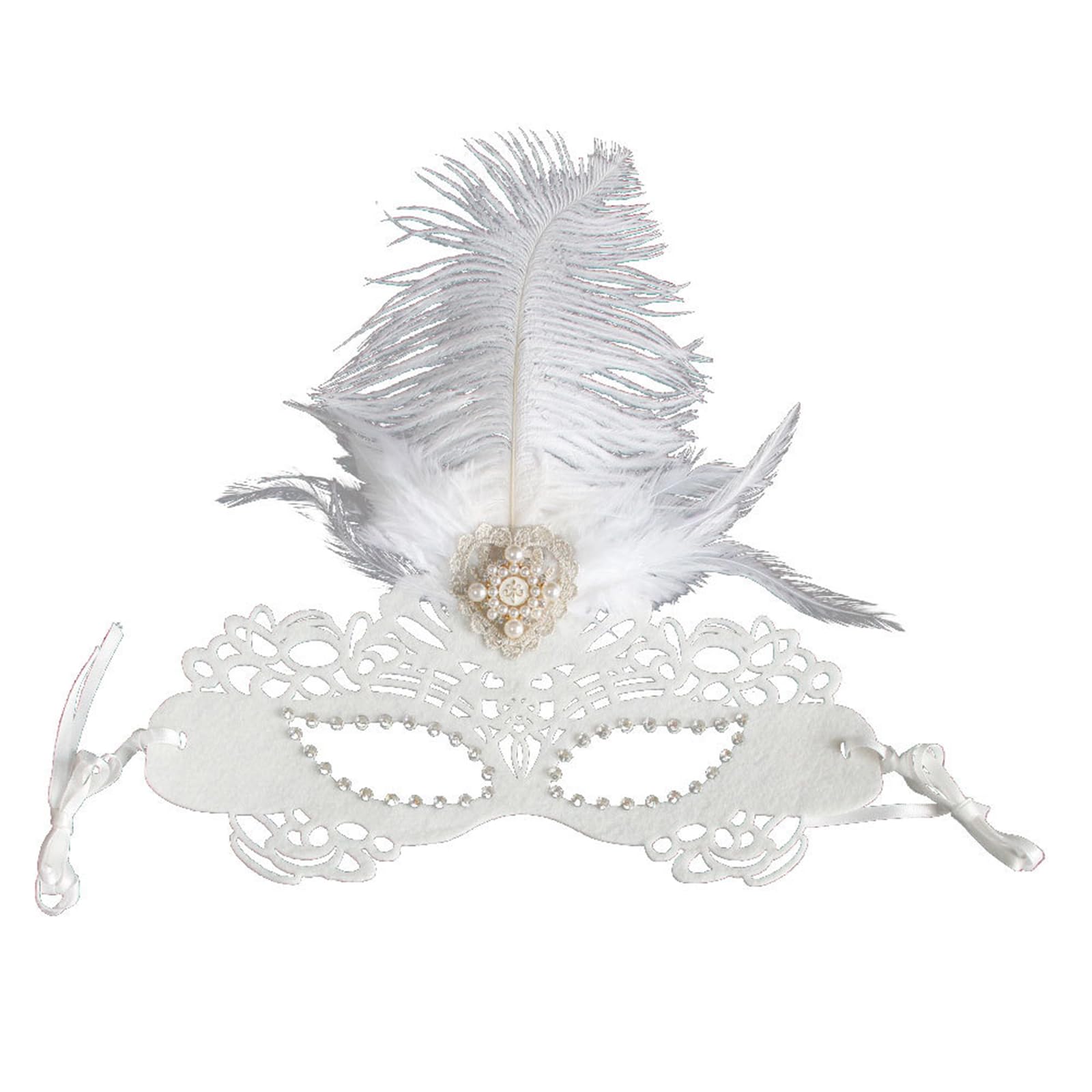 Buxuaaaa Shimmering Feathered Crystal Half Flexible 50 65cm Headbands for Ballroom Dances and Carnivals Feathered Masquerades for Parties