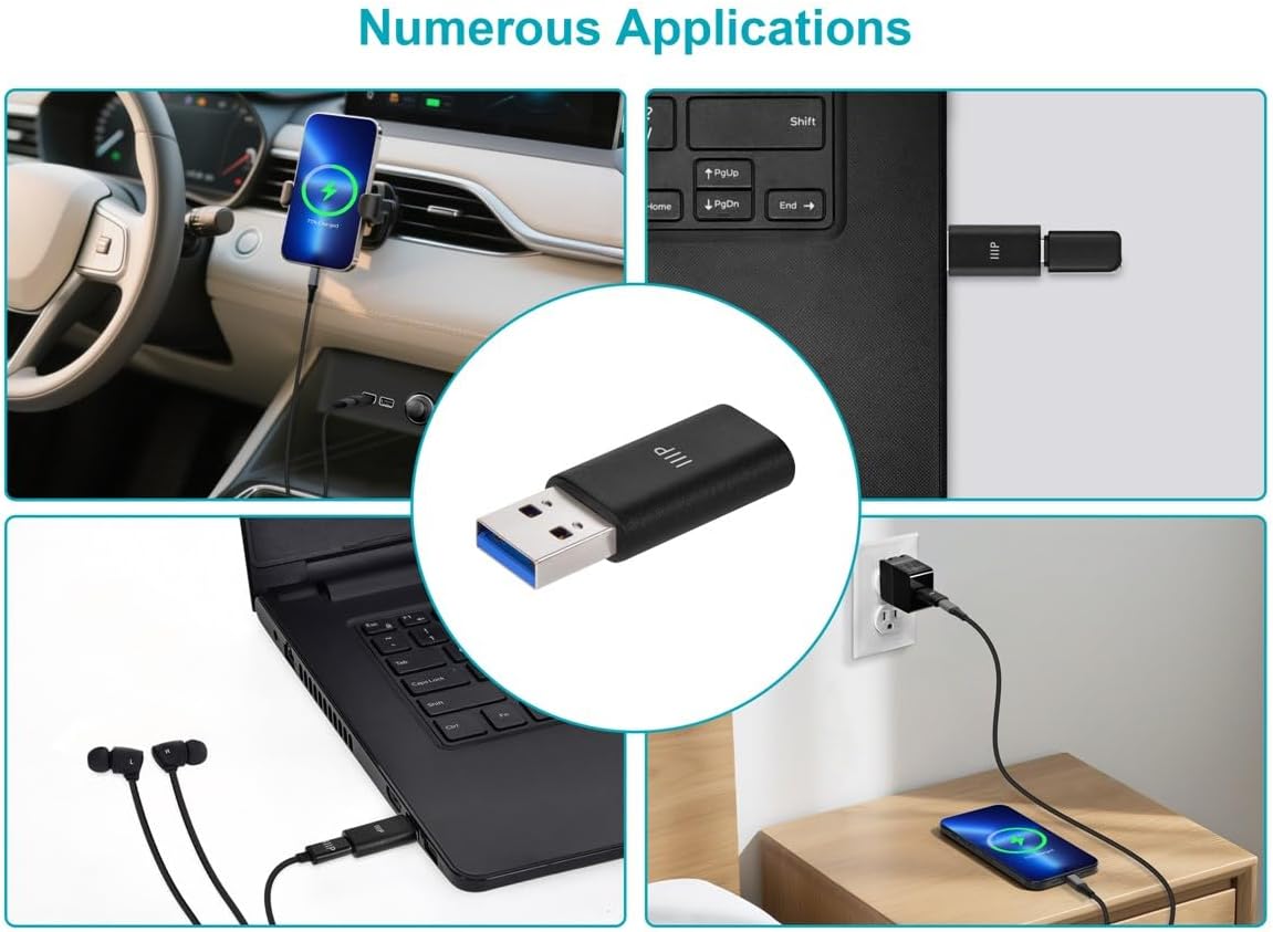 Monoprice USB-C Female to USB-A Male, 3.2 Gen 2 Adapter, 10Gbps, Compatible for Samsung, Apple Watch Ultra, AirPods, iPhone Pro Max, iPhone Plus, iPad 9/10/ Air 5/Mini 6