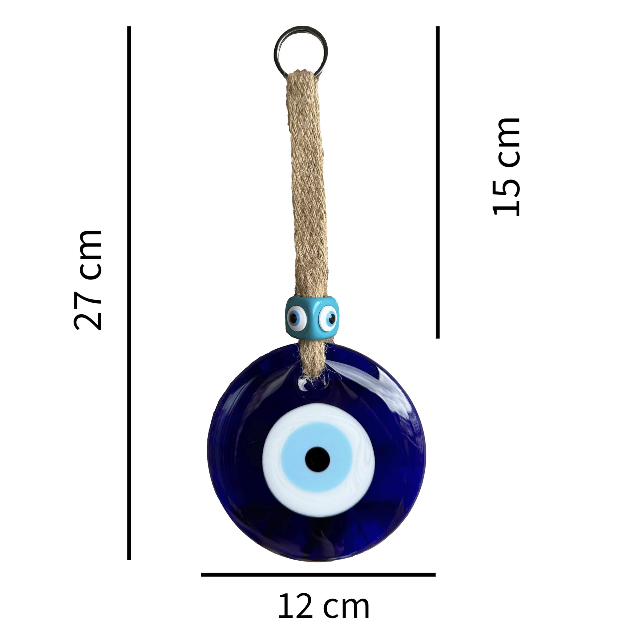 Evil Eye,Turkish Eye, Lucky Eye, Evil Eye Wall Hanging, Nazar Amulet, Lucky Amulet (12 x 27 cm) - Image 3