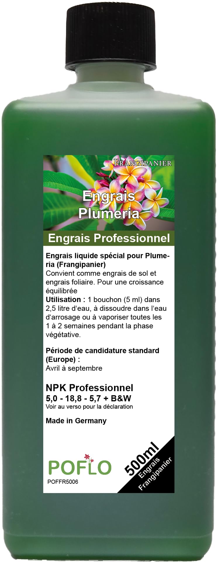 Engrais pour frangipanier Engrais pour Plumeria Fleur des temples (500ml)
