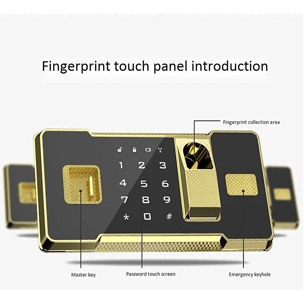 Caja Fuerte De Alta Seguridad, Cajas Fuertes para El Hogar Cerradura Electrónica con Llave Huella Digital 35X30X30Cm Hoja De Puerta 10Mm