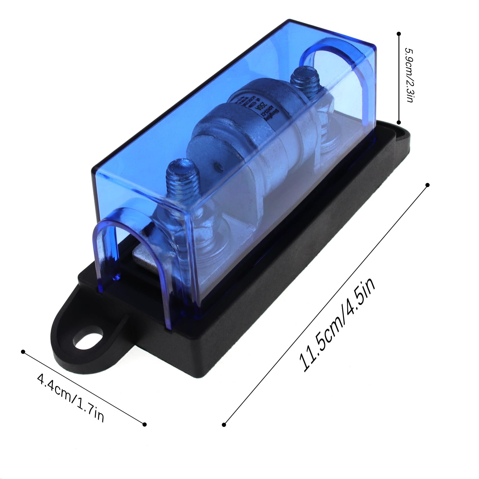 150V DC Classe T Blocco Fusibile Classe T Portafusibili 250A per Invertitori, Sistemi Audio Auto IR10KA